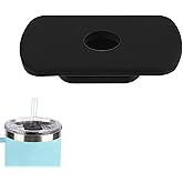 Replacement Slider Compatible with Yeti Rambler 20/30oz BPA-Free Straw Lid Attachment Rubber Straw Cover Accessories For YETI Rambler 20oz 30oz Travel Mug with Stronghold Lid (Black)