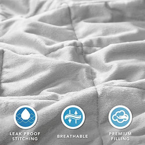 Comfort Spaces Reversible Weighted Blanket AdultGlass Beads Filling