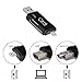 SD card reader, iPhone TF & SD Card Reader Lightning & USB 2.0 Mobile Flash Drive with Lightning Connector, Memory Expansion for iPhone / iPad / Android phones / Mac / PC (Black)