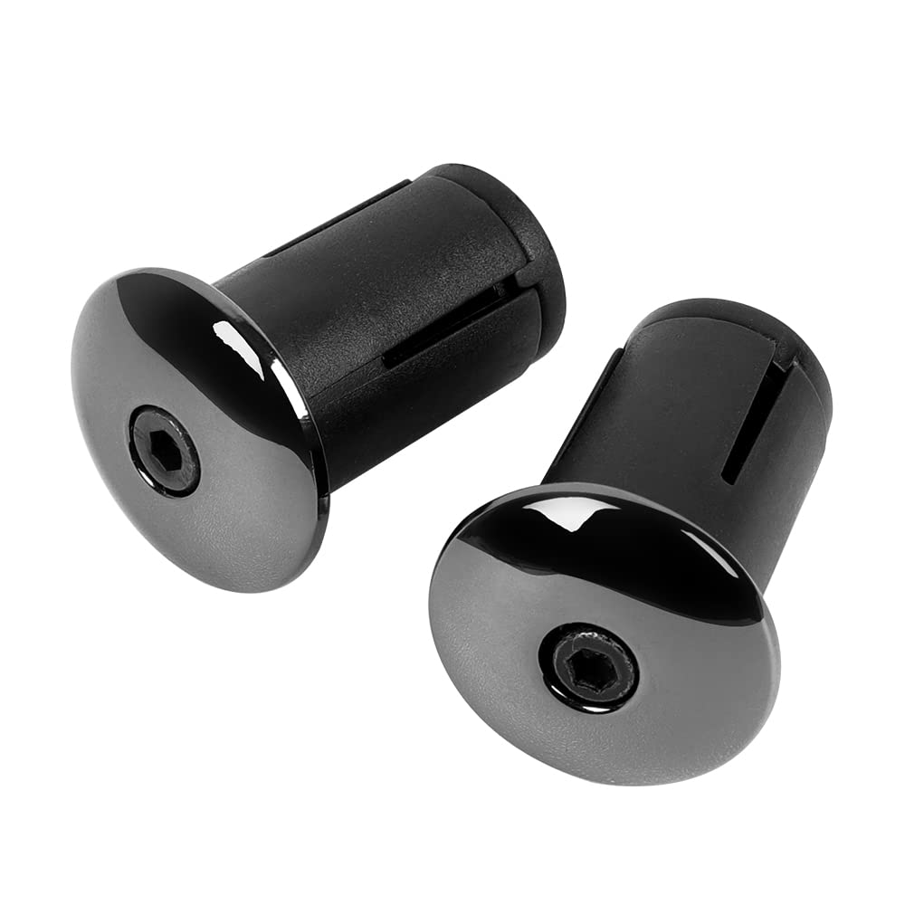 Bike Handlebar End Plugs - Expanding, Adjustable Handlebar Bike Bar Ends for Mountain, Road, BMX, MTB Bicycle - 2 Set Plug or Cap for Bike Bars (Free Installation Tools