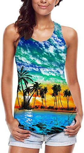 Leapparel Women's Cool Design 3D Printed Sleeveless Racerback Tank Top Vest Shirts
