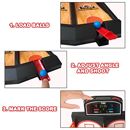 ArtCreativity Desktop Arcade Basketball Game, Tabletop Indoor Basketball Shooting Game for Kids