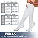 CHARMKING Compression Socks for Women & Men Circulation (3 Pairs) 15-20 mmHg is Best Athletic for Running, Flight Travel, Support, Cycling, Pregnant - Boost Performance, Durability (L/XL, White)