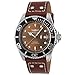 Invicta Men's 'Pro Diver' Quartz Stainless Steel and Leather Watch, Color:Brown (Model: 22070)