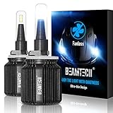 BEAMTECH 880 LED Headlight Bulbs,Fanless CSP Y19 Chips 8000 Lumens 6500K Xenon White 885 893 899 Extremely Bright Conversion Kit of 2