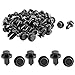 uxcell 50pcs 9.5mm Hole Plastic Rivets Fastener Push Clips Black for Car Auto Fender