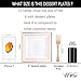 WDF 86pcs Rose Gold Dessert Plates 6