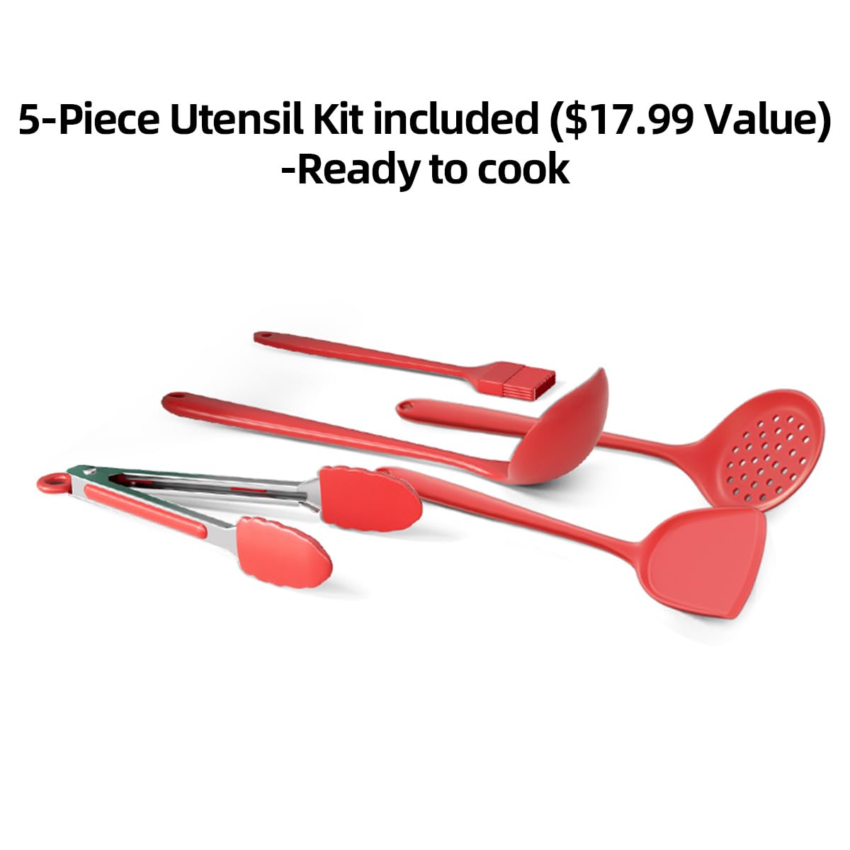 AORAN 6L Electric Hot Pot, Non-Stick Smokeless Cooking Pot with Divider for Hot Pot, Fondue, Shabu Shabu, Multi-Function, Includes Ladle, Tongs, Oil Brush, Food Tongs, Easy to Clean Black