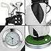 10L0L Mini Desktop Golf Bag Pen Holder with Golf pens Clock 6-Piece Set of Golf Souvenir Tour Souvenir Novelty Gift (Black and White)