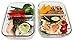 EcoNaturell Glass Meal Prep Containers (2-Pcs Set) with 2 Dividers Portion Control | BPA-FREE, Leakproof Food Storage Organization | Air Vent Lids Preservation System | Freezer, Oven, Microwave Safe