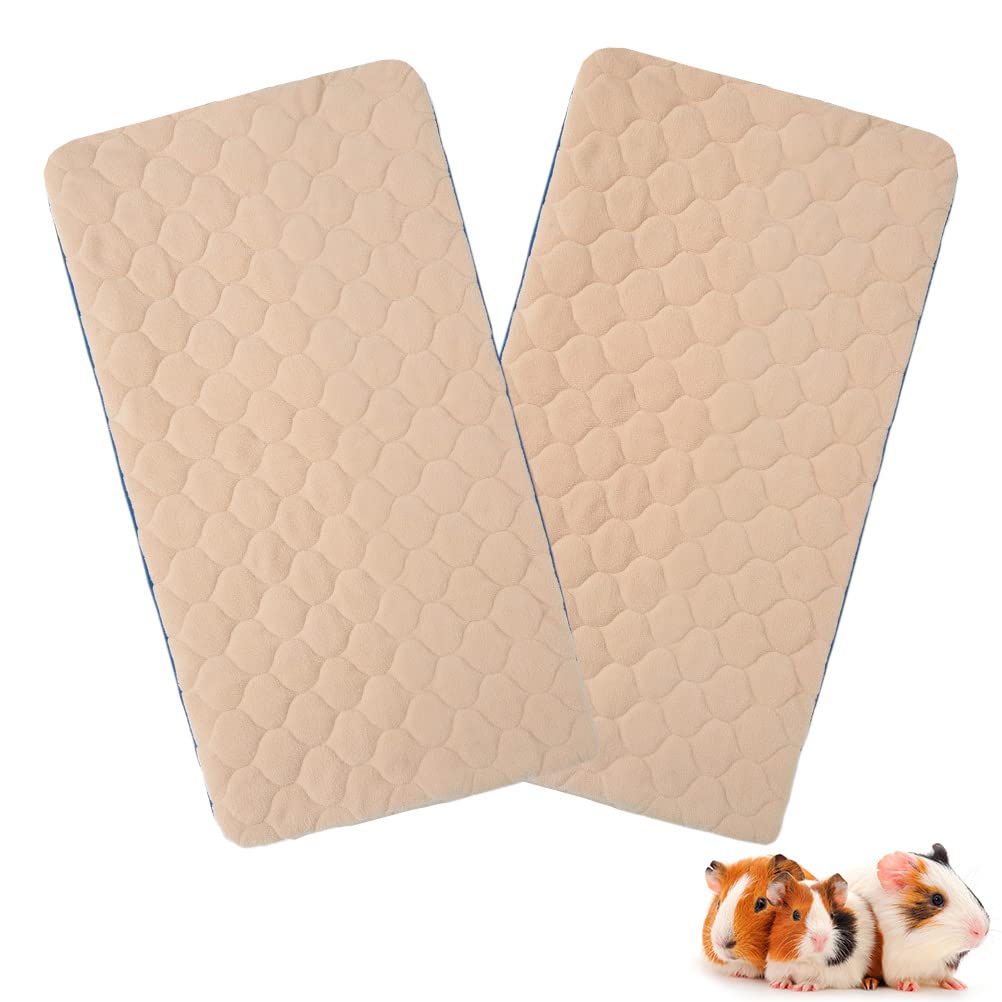 Scenereal Guinea Pig Cage Liner, Fleece Liner 2 Pack - Strong Water Absorption Guinea Pig Bed Reusable Washable Pee Pads, Soft and Comfortable Mat for Small Animals Chinchillas Rabbits Hamster Bunny