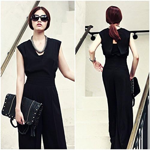 Amazon ノースリーブ オールインワン 結婚式 パーティードレス 二次会 バックスリット 無地 ハイウエスト ワイドパンツ 大きいサイズ ビッグ 春夏 ブラック 2xl オールインワン 通販 Amazon ノースリーブ オールインワン 結婚式 パーティードレス 二次会 バックスリット 無地 ハイウエスト ワイドパンツ 大きいサイズ ビッグ 春夏 ブラック 2xl オールインワン 通販