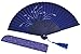 Amajiji Chinese Japanese Folding Hand Fan for Women,Vintage Retro Style 8.27