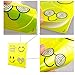UCEC 4set Cute Smile Face Reflective Safety Stickers Reflector Decal for Bikes, Cars, Children - 5cm Diameter