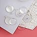 Oopsu 40 Pieces Transparent Glass cabochons with 40 Silver Pendant Trays, Clear Glass Dome cabochon, Non-calibrated Round for Photo Pendant Craft Jewelry Making (Silver, 30mm)