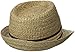 Tommy Bahama Men's Burned Raffia Fedora, Natural, Small/Medium