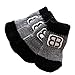 Petego Traction Control Indoor Socks for Dogs, Black/Gray, Large, Set of 4