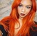 Orange Color Kanekalon Fiber 13×6 Inch Lace Real Natural For Women–Soft&Smooth, Straight Lace Front Wig,Elastic Straps,Comfortable & Adjustable For Perfect Fit –1002F# Blonde 250D 22