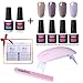 CLAVUZ Soak Off Gel Nail Polish Set Top and Base Coat Nail Polish SUNMINI LED Nail Lamp Nail File Remover Wrap New Starter Nail Art Tool Kit