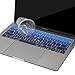 MOSISO Silicone Pattern Keyboard Cover Protective Skin Compatible with MacBook Pro 13 inch 2017 2016 Release A1708 Without Touch Bar & Compatible with MacBook 12 inch A1534, Mix Ombre Blue