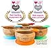 bamboo bamboo ® Suction Bowl for Baby – Bamboo Baby Bowl and Spoon Set with Removable Silicone Suction Cup for Kids | 11.8oz | Non-Toxic | Cool to The Touch | Ideal for Baby-Led Weaning (Blue)