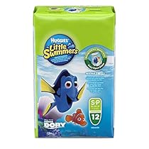Huggies Little Swimmers Disposable Swim Diapers, Small, 12-Count - Pink/Blue