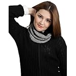 100% Baby Alpaca Wool Mini Chevron Circle Scarf - Snood/Neck Gaiter - Unisex