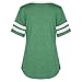 MissLook Women's Color Block Shirts Baseball Tees Short Sleeve Striped Tunics Blouses Tops