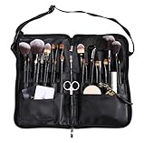 LOUISE MAELYS PU Leather Zipper Apron Cosmetic Bag Makeup Artist Organizer with Holder Belt