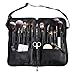 LOUISE MAELYS PU Leather Zipper Apron Cosmetic Bag Makeup Artist Organizer with Holder Belt, Just The Bag