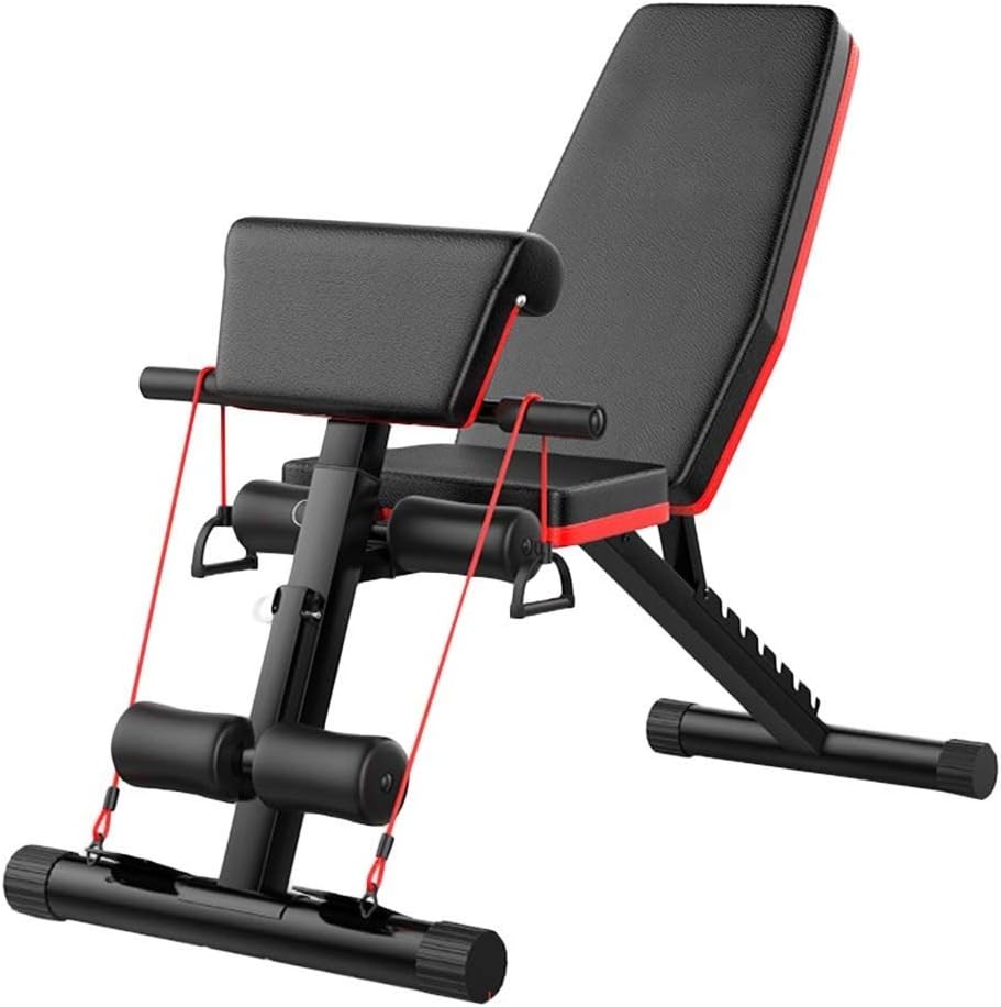 CCHHFF Adjustable Benches Adjustable Bench Heavy Duty Fitness Portable Weight Folding, Flat Incline Decline Multiuse Exercise Workout Bench, Home Gym Sit Up Bench