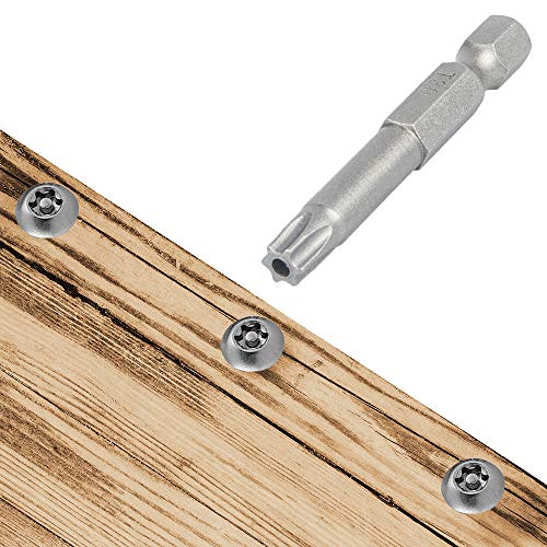 12 Pack Torx Head Screwdriver Bit Set,DanziX 1/4 inch Hex Shank T5-T40 S2 Steel Security Tamper Proof Star 6 Point Screwdriver Tool Kit with 1 Pack Handle - Thumbnail 6
