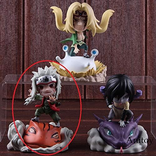 Tsunade Jiraiya Orochimaru Anime Naruto Shippuden Naruto Action Figure PVC Collectible Model Toy (Jiraiya)