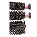UNice Hair Brazilian Virgin Curly Hair with Free Part Lace Closure Unprocessed Virgin Brazilian Human Hair Extensions Natural Color (18 20 22+16 Free Part)