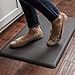 NewLife by GelPro Anti-Fatigue Designer Comfort Kitchen Floor Mat Stain Resistant Surface with 5/8” thick ergo-foam core for health and wellness,18x30 Grasscloth Charcoal