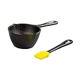 Lodge 15.2 Ounce Cast Iron Melting Pot + Silicone
