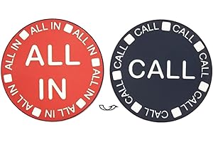 Cyber-Deals 2-Sided All in/Call Texas Hold'em Poker Double Sided Textured Ceramic Chip Button