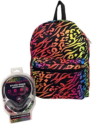 Star Point Backpack with Headphones Bright Multicolored