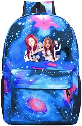 Starry Sky Fashion Backpack School Bag Black-Pink Travel Daypack for Mens Kids Boys Girls