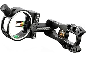 FUNTRESS 5 Pin 0.029'' Fiber Optics Aluminum Machined Right Handed Archery Sight for Compound Bow