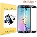 Galaxy S6 Edge Plus Tempered Glass, Screen Protector Asstar [Full Coverage] 9H 0.2mm Thinest Shatterproof Fingerprint-Free Bubble Free Film for Samsung Galaxy S6 Edge + (Black)