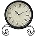 Classic Retro Clock, Vintage Iron Desk Clock Decorative Kitchen Table Clock European Style Vintage Silent Desk Table Clock Non Ticking Quartz Movement Battery Operated, Easy to Read (Classic)