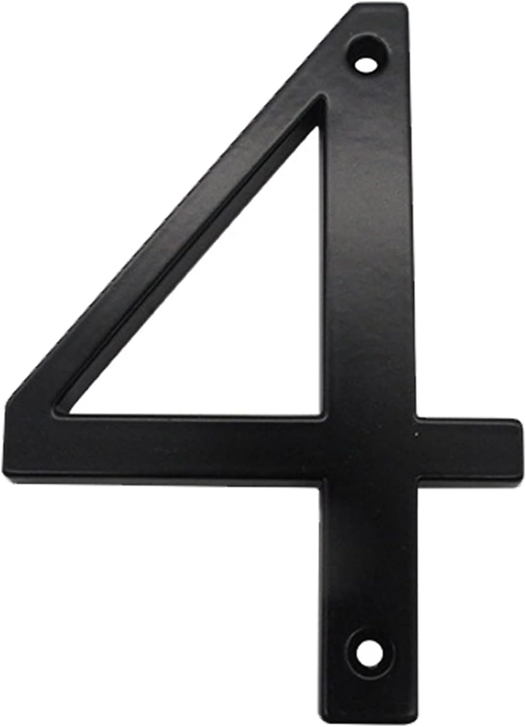 Address Signs - 3D Floating House Plaque Number 4 Inch Matte Black Solid Zinc Alloy Hotel Home Outside Door Plate Outdoor Address Sign Digital 0-9, for Yard Street Mailbox, Weatherproof Anti-Rust Durable (4)