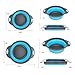 Collapsible Colander, 2 Collapsible Set, Learja Food-Grade Silicone kitchen Strainer Space-Saver Folding Strainer Colander, Sizes 8 inches - 2 Quart, and 9.5 inches - 3 quart. (Blue)