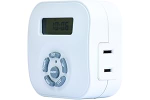 Westek TE1604WHB Weekly Digital Round Timer, Single Outlet, White