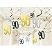 Blue Panda 30-Count Swirl Decorations - Happy Birthday Party Supplies, 90th Birthday Party Streamers, Hanging Whirl Decorations, Assorted Colors - Hanging Length: 36.5 Inches