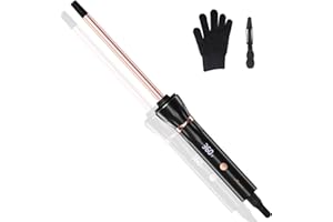 AIMSEE 3/8 Inch Small Wand Curling Iron with 9 Temps, 9mm Mini Hair Curler with LCD Display, Fast Heat Up & Anti-Scald Design, Suitable for Short/Long Hair