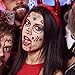 12 Pack Day of the Dead Face Tattoos Sugar Skull Temporary Face Tattoo Halloween Makeup Tattoo for Men and Women