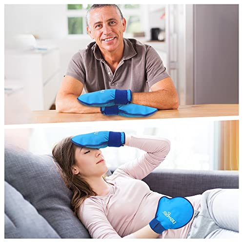 NEWGO Hand Ice Pack Golves for Pain Relief, 2 Pack Cold Gloves for