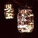 Homeleo 4 Pack 20 Led Warm White Waterproof Solar Mason Jar Light Lid with Hangers for Regular Mouth Mason Jar Outdoor Garden Backyard Christmas Halloween Decoration(Jars Not Included)
